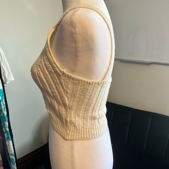 3/$15 Cream Knit Women's Crop Top - Picture 2 of 5